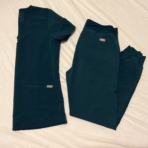 Figs Scrub Set- Dark Teal XS